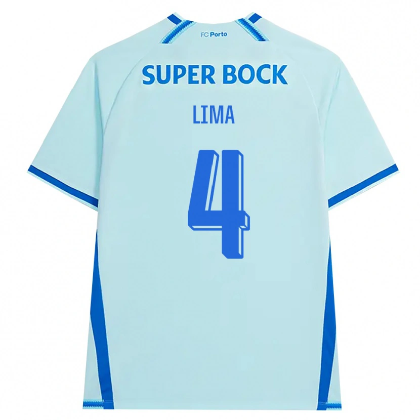 Danxen Hombre Camiseta Karoline Lima #4 Cianclaro Azul Equipación Tercera 2026/27 La Camisa