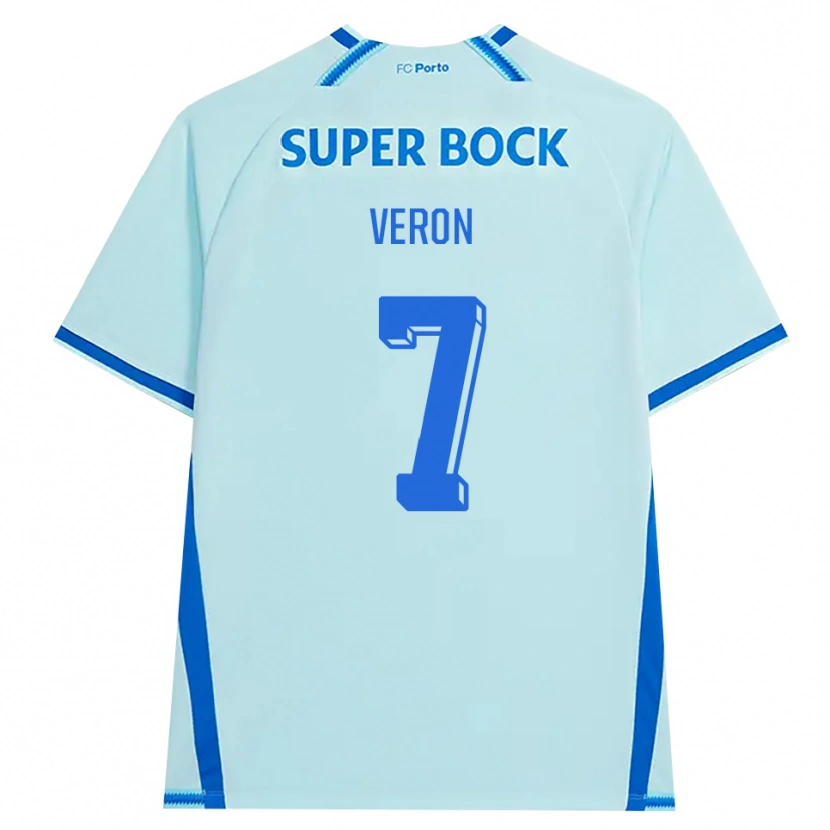 Danxen Hombre Camiseta Gabriel Veron #7 Cianclaro Azul Equipación Tercera 2026/27 La Camisa