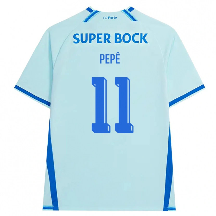 Danxen Hombre Camiseta Pepê #11 Cianclaro Azul Equipación Tercera 2026/27 La Camisa