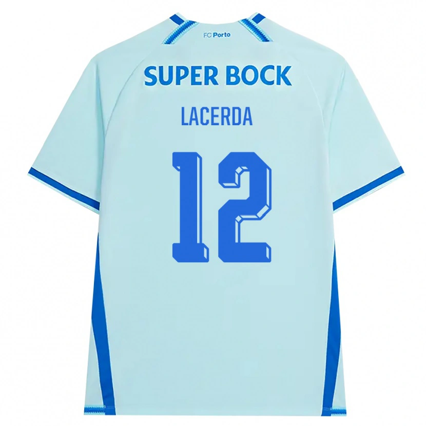 Danxen Hombre Camiseta Lacerda #12 Cianclaro Azul Equipación Tercera 2026/27 La Camisa
