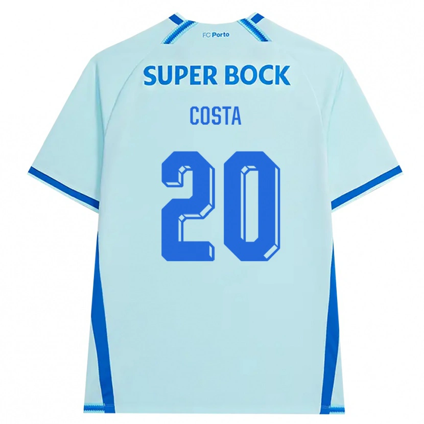 Danxen Hombre Camiseta Alberto Costa #20 Cianclaro Azul Equipación Tercera 2026/27 La Camisa