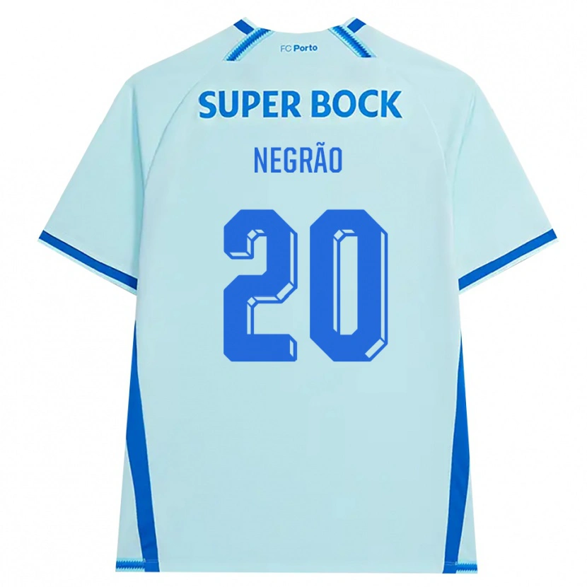 Danxen Hombre Camiseta Maria Negrão #20 Cianclaro Azul Equipación Tercera 2026/27 La Camisa