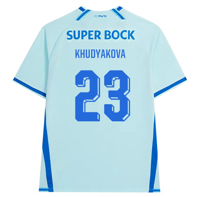 Danxen Hombre Camiseta Verónica Khudyakova #23 Cianclaro Azul Equipación Tercera 2026/27 La Camisa