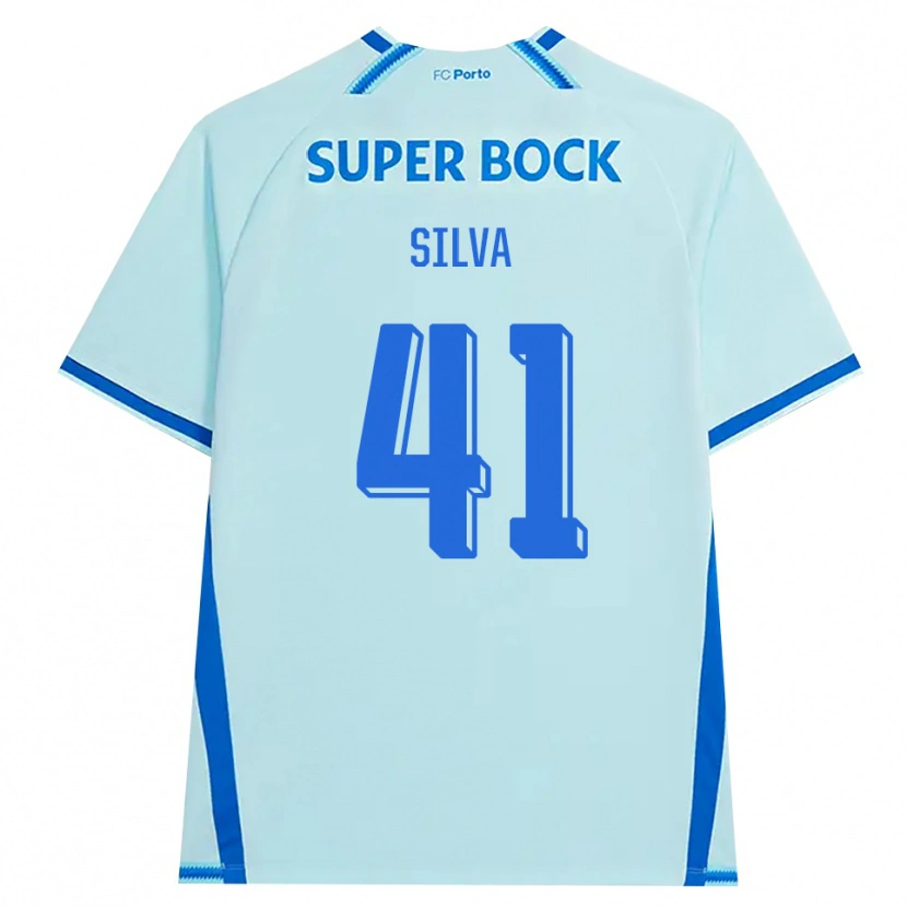 Danxen Hombre Camiseta Gonçalo Silva #41 Cianclaro Azul Equipación Tercera 2026/27 La Camisa