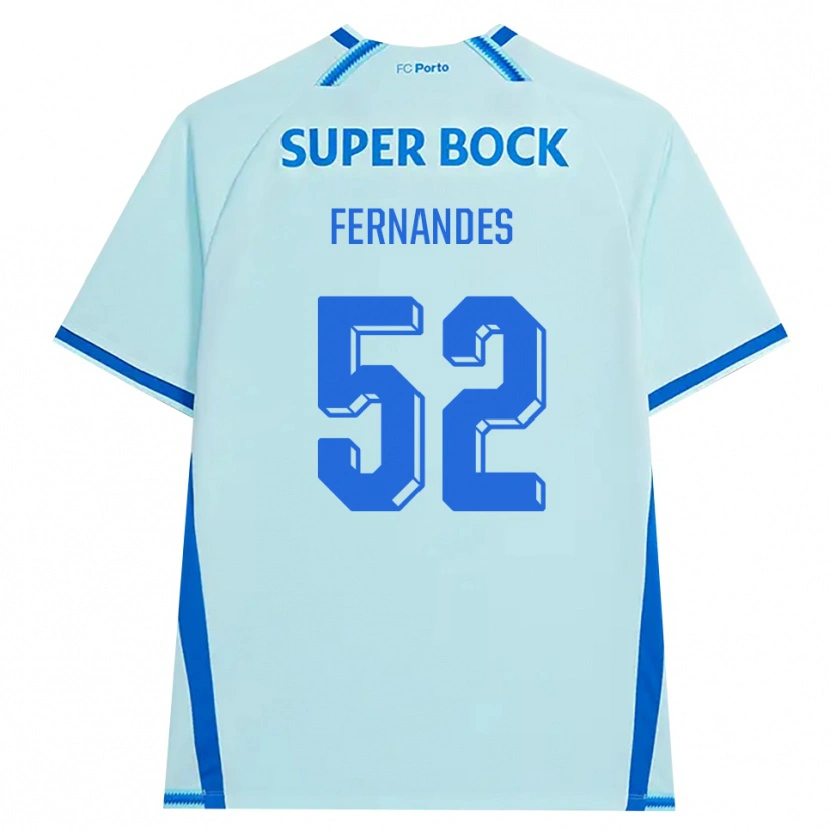 Danxen Hombre Camiseta Martim Fernandes #52 Cianclaro Azul Equipación Tercera 2026/27 La Camisa