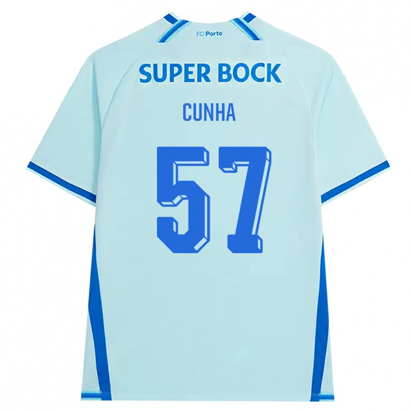Danxen Hombre Camiseta Duarte Cunha #57 Cianclaro Azul Equipación Tercera 2026/27 La Camisa
