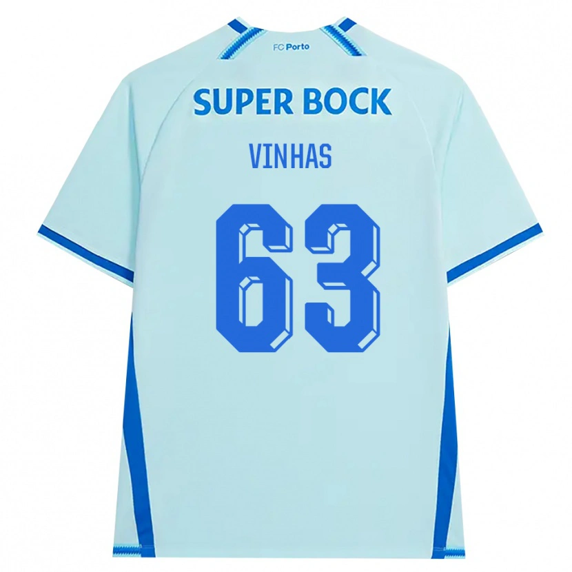 Danxen Hombre Camiseta David Vinhas #63 Cianclaro Azul Equipación Tercera 2026/27 La Camisa