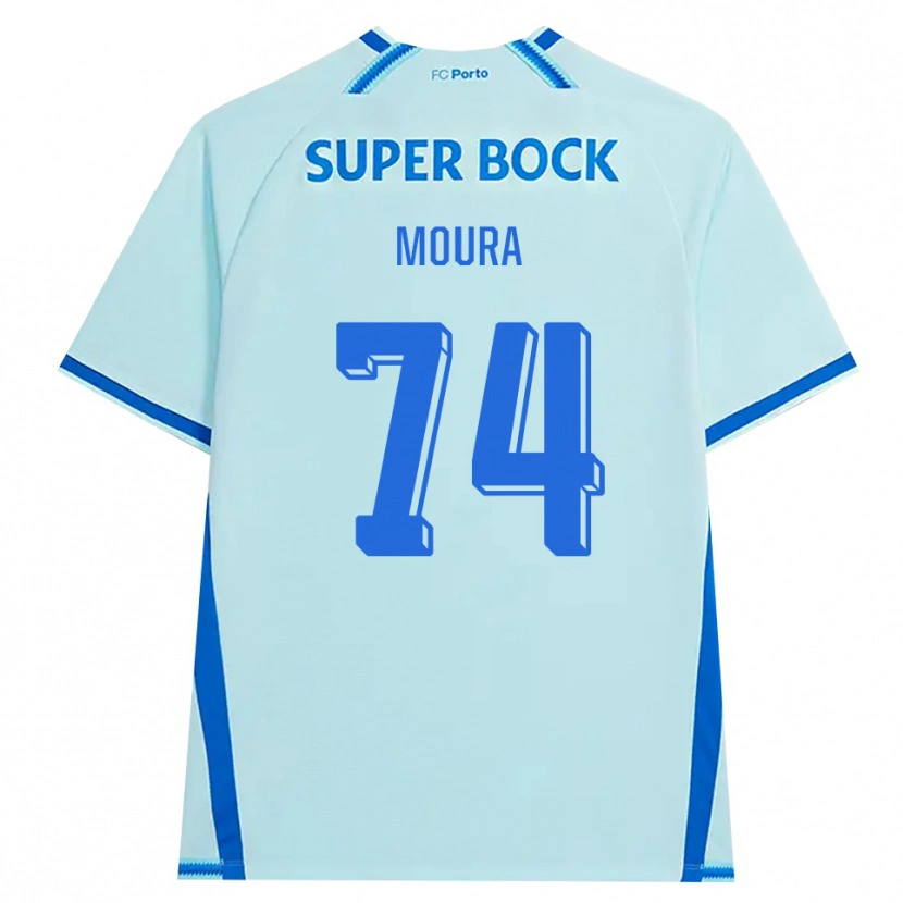 Danxen Hombre Camiseta Francisco Moura #74 Cianclaro Azul Equipación Tercera 2026/27 La Camisa