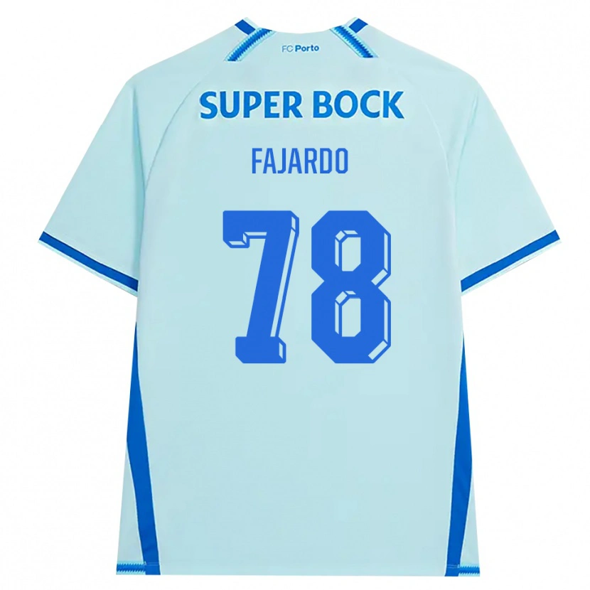 Danxen Hombre Camiseta Leonardo Fajardo #78 Cianclaro Azul Equipación Tercera 2026/27 La Camisa