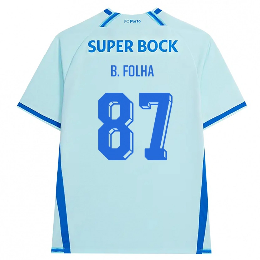 Danxen Hombre Camiseta Bernardo Folha #87 Cianclaro Azul Equipación Tercera 2026/27 La Camisa