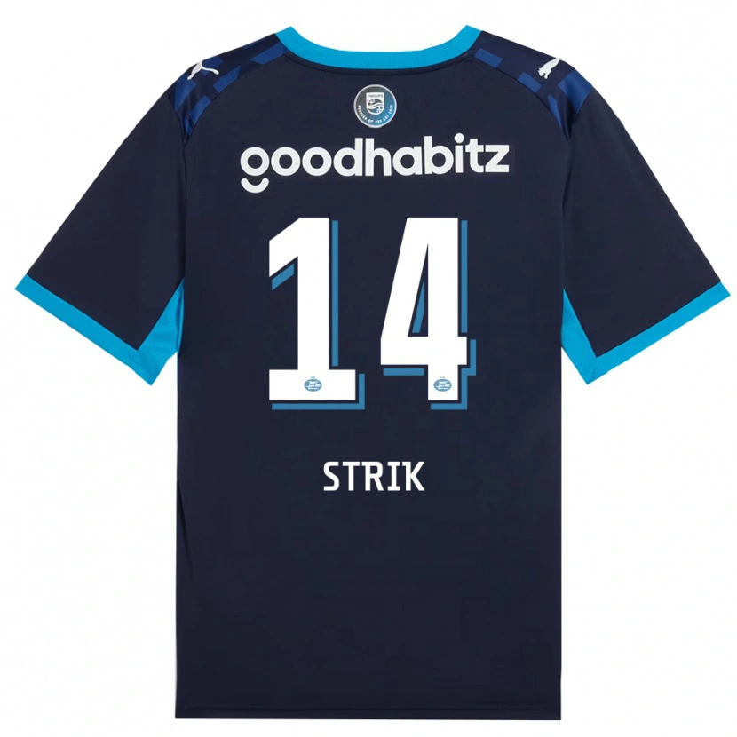 Danxen Hombre Camiseta Laura Strik #14 Azuldodger Azulreal Equipación Tercera 2026/27 La Camisa