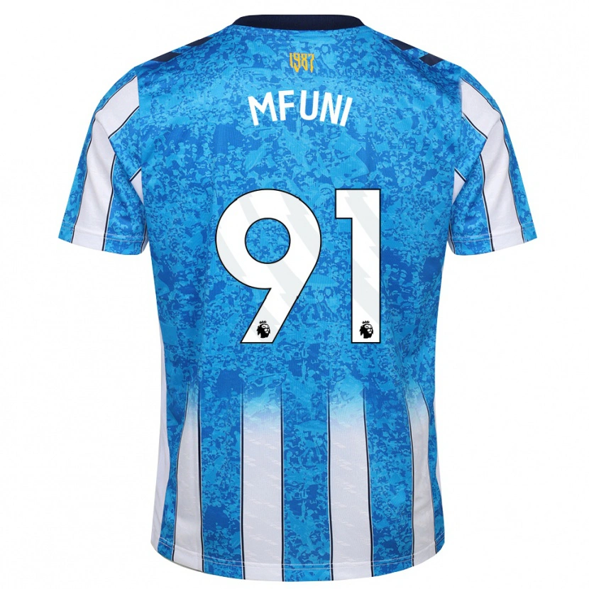 Danxen Hombre Camiseta Stephen Mfuni #91 Blanco Azul Naranja 1ª Equipación 2026/27 La Camisa