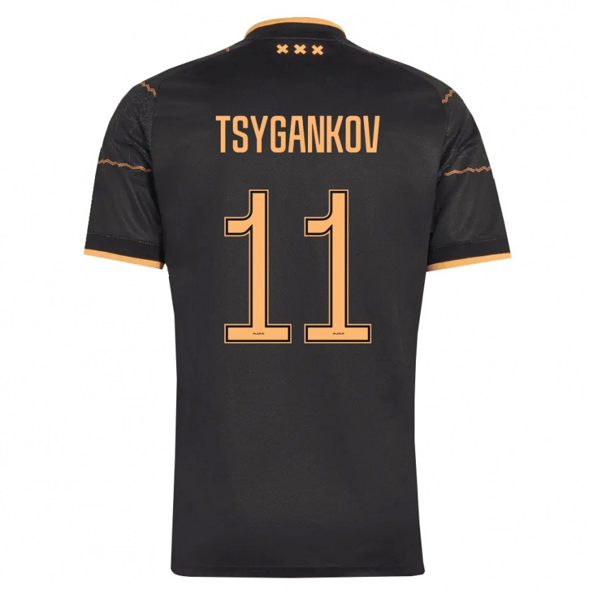 Danxen Hombre Camiseta Viktor Tsygankov #11 Negro Naranja 2ª Equipación 2026/27 La Camisa