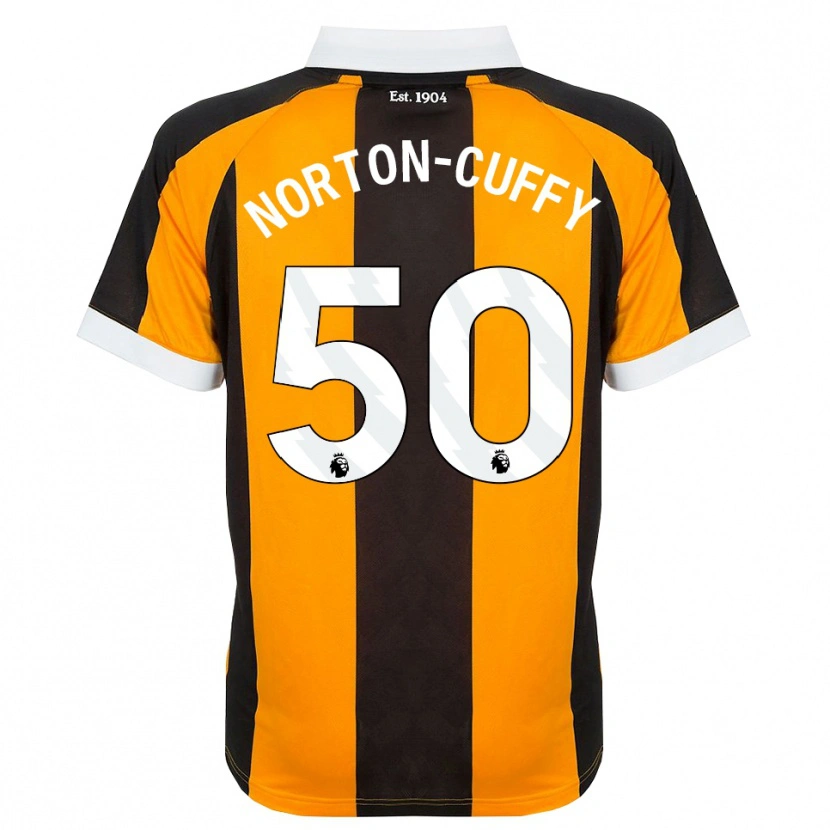 Danxen Hombre Camiseta Brooke Norton-Cuffy #50 Naranja Negro Blanco 1ª Equipación 2026/27 La Camisa