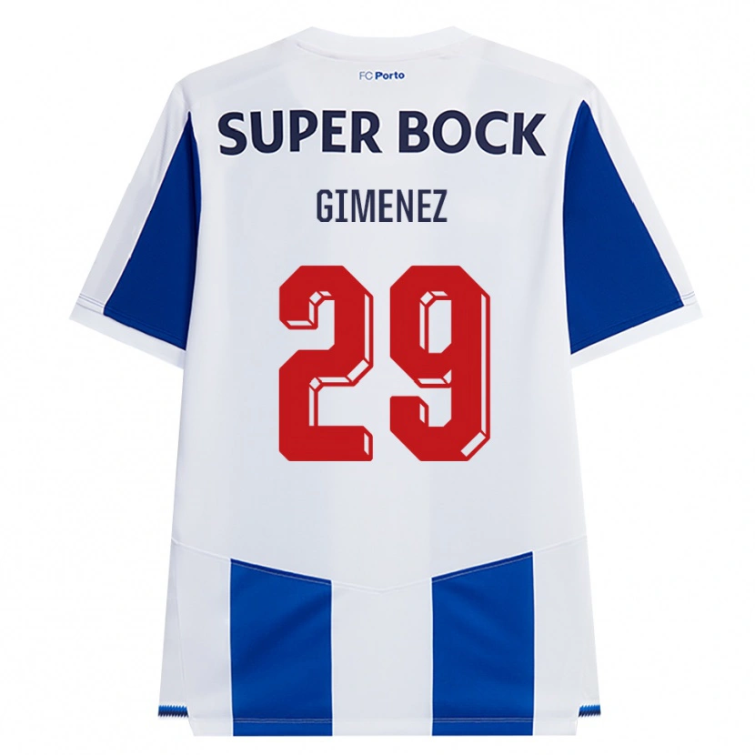 Danxen Hombre Camiseta Santiago Gimenez #29 Azul Blanco Rojo 1ª Equipación 2026/27 La Camisa
