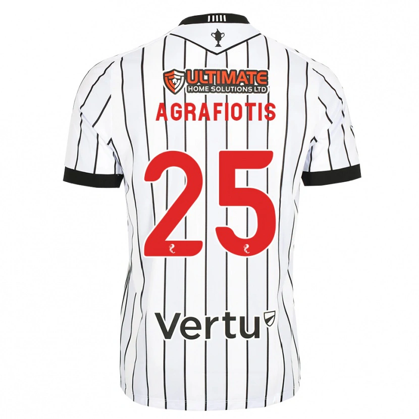 Danxen Hombre Camiseta Nikolas Agrafiotis #25 Blanco Negro Rojo 1ª Equipación 2026/27 La Camisa