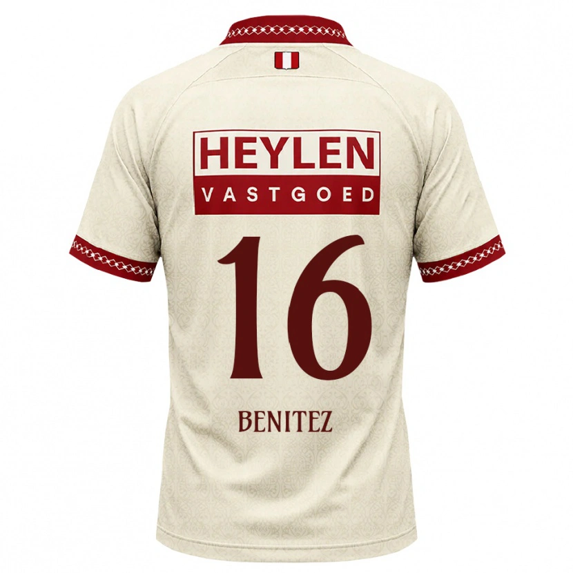 Danxen Mujer Camiseta Mauricio Benítez #16 Beige Rojo 2ª Equipación 2026/27 La Camisa