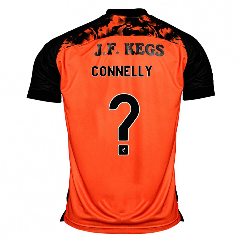Danxen Mujer Camiseta David Connelly #0 Naranja Negro Blanco 1ª Equipación 2026/27 La Camisa