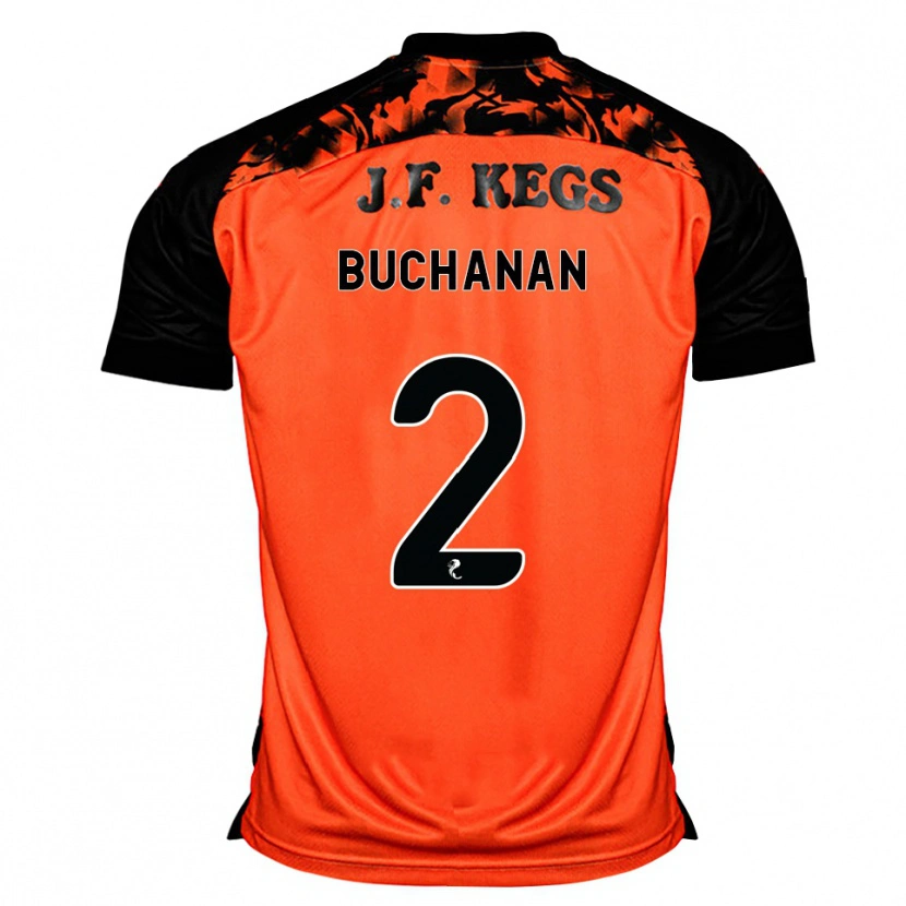 Danxen Mujer Camiseta Marcus Buchanan #2 Naranja Negro Blanco 1ª Equipación 2026/27 La Camisa