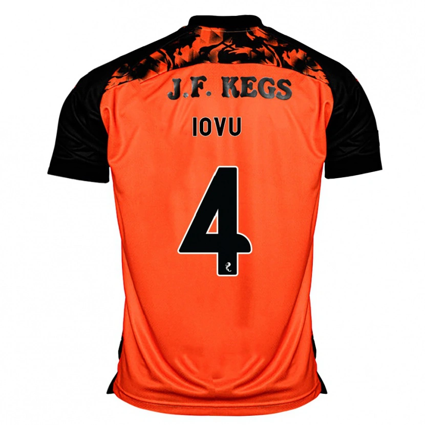 Danxen Mujer Camiseta Iurie Iovu #4 Naranja Negro Blanco 1ª Equipación 2026/27 La Camisa