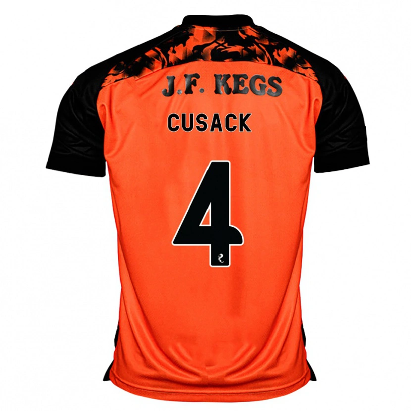 Danxen Mujer Camiseta Abbie Cusack #4 Naranja Negro Blanco 1ª Equipación 2026/27 La Camisa