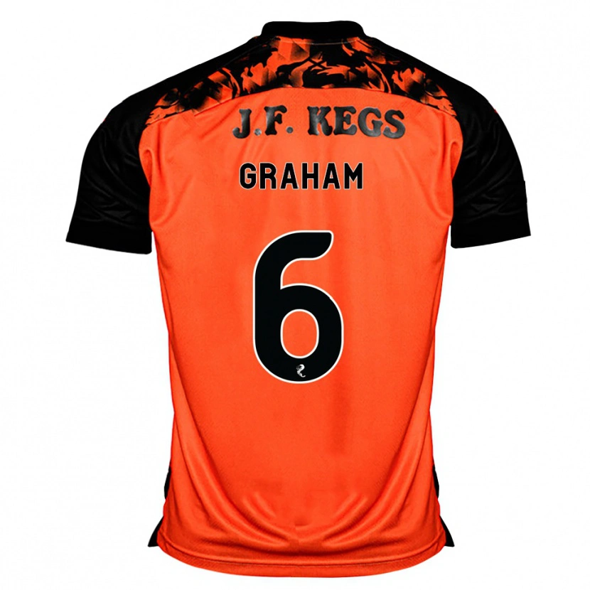 Danxen Mujer Camiseta Ross Graham #6 Naranja Negro Blanco 1ª Equipación 2026/27 La Camisa