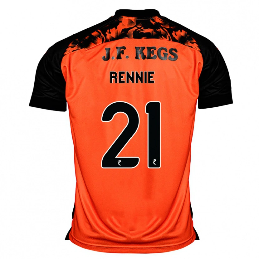 Danxen Mujer Camiseta Beth Rennie #21 Naranja Negro Blanco 1ª Equipación 2026/27 La Camisa