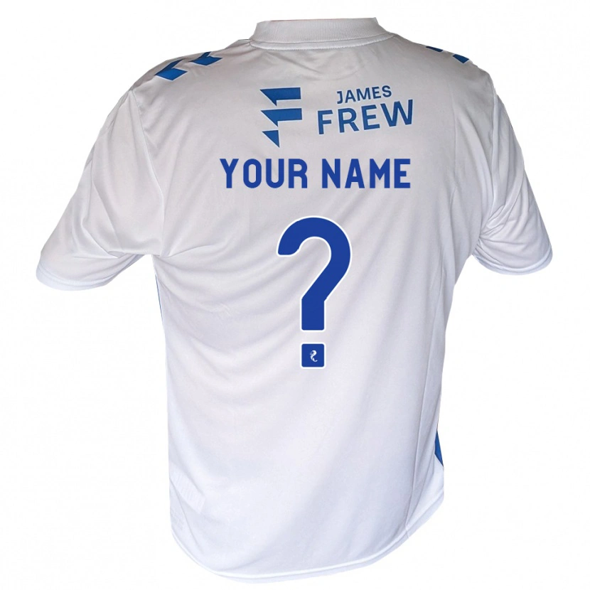 Danxen Mujer Camiseta Su Nombre #0 Azul Real Blanco 1ª Equipación 2026/27 La Camisa