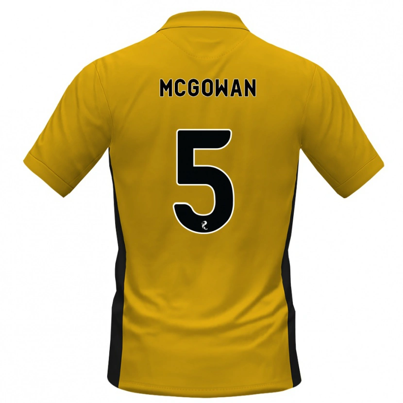 Danxen Mujer Camiseta Ryan Mcgowan #5 Naranja Negro 1ª Equipación 2026/27 La Camisa