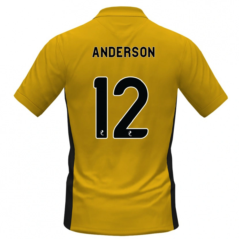 Danxen Mujer Camiseta Rhys Anderson #12 Naranja Negro 1ª Equipación 2026/27 La Camisa