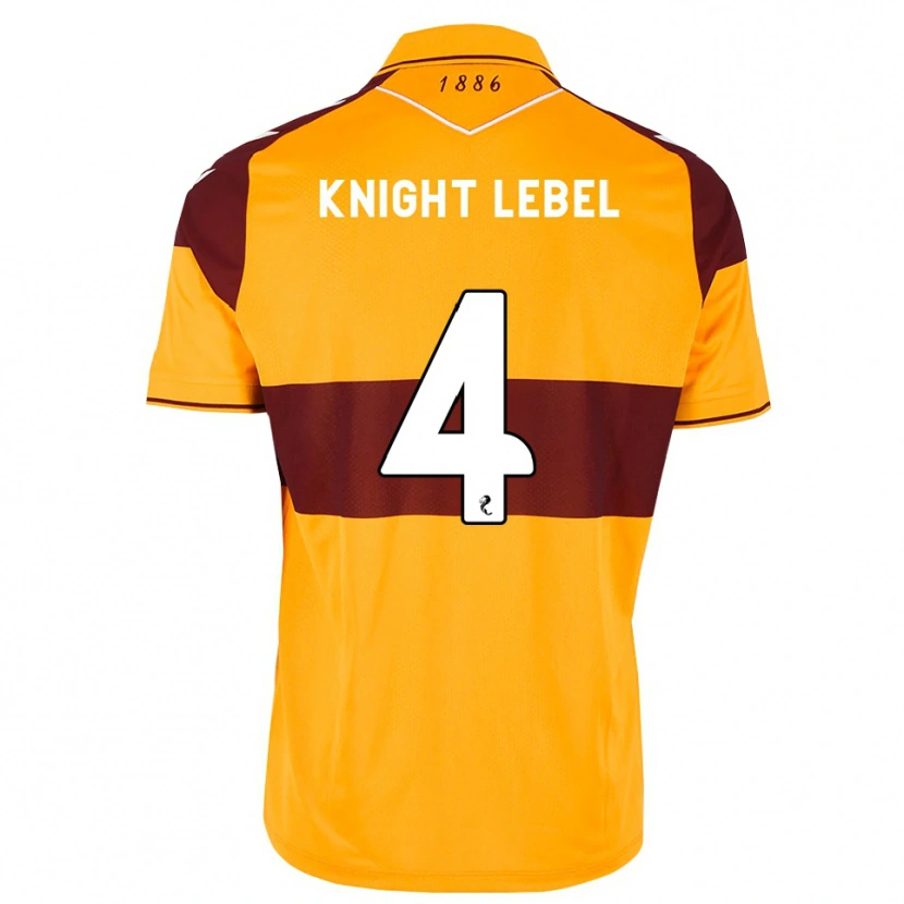 Danxen Mujer Camiseta Jamie Knight-Lebel #4 Granate Naranja 1ª Equipación 2026/27 La Camisa