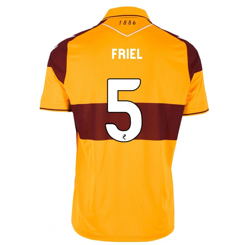 Danxen Mujer Camiseta Jon-Joe Friel #5 Granate Naranja 1ª Equipación 2026/27 La Camisa