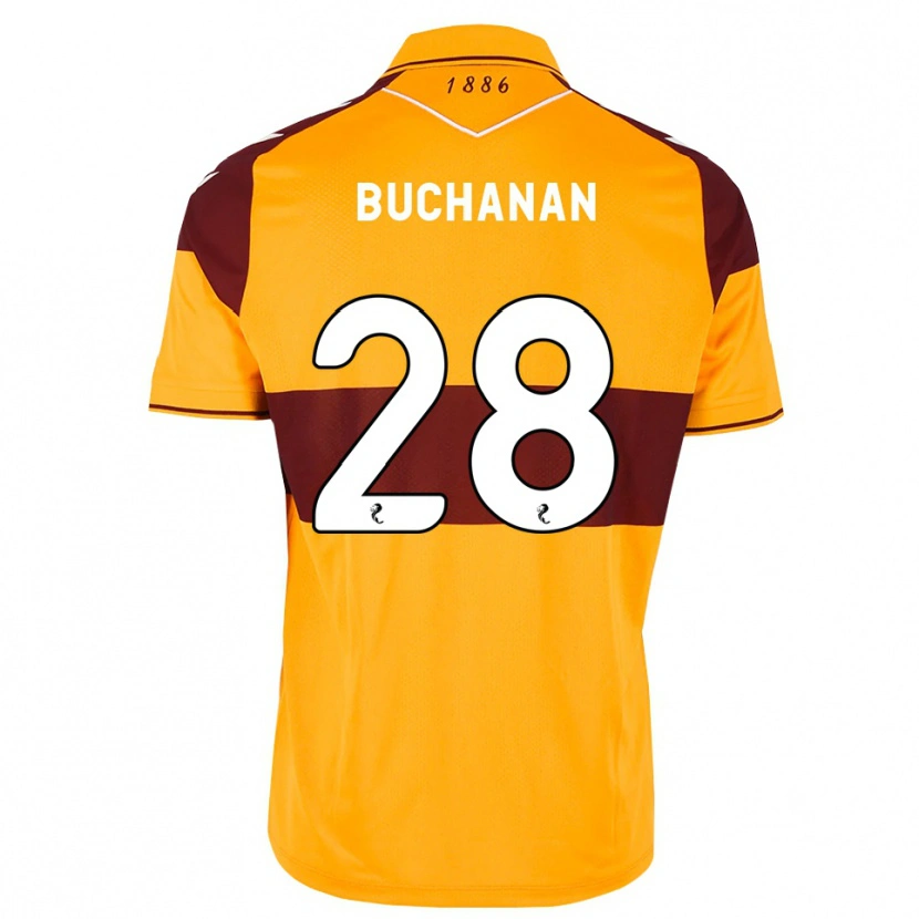 Danxen Mujer Camiseta Aaron Buchanan #28 Granate Naranja 1ª Equipación 2026/27 La Camisa
