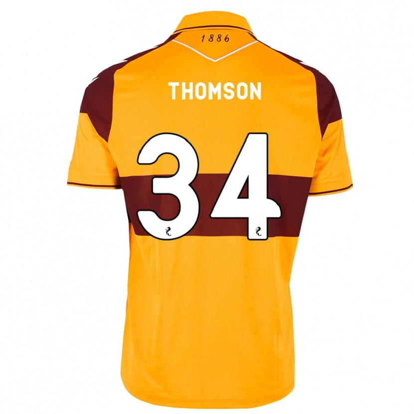 Danxen Mujer Camiseta Aaron Thomson #34 Granate Naranja 1ª Equipación 2026/27 La Camisa