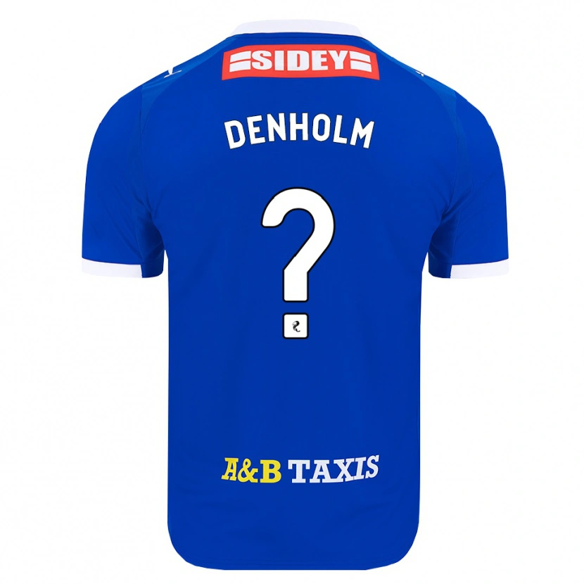Danxen Mujer Camiseta Ben Denholm #0 Azul Rojo Amarillo 1ª Equipación 2026/27 La Camisa