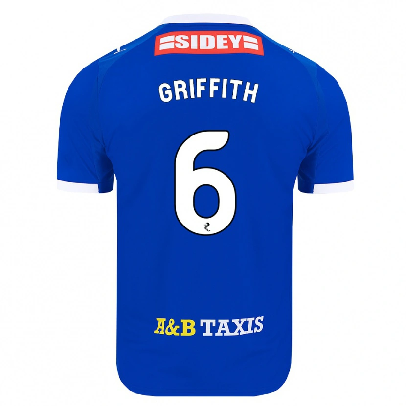 Danxen Mujer Camiseta Víctor Griffith #6 Azul Rojo Amarillo 1ª Equipación 2026/27 La Camisa
