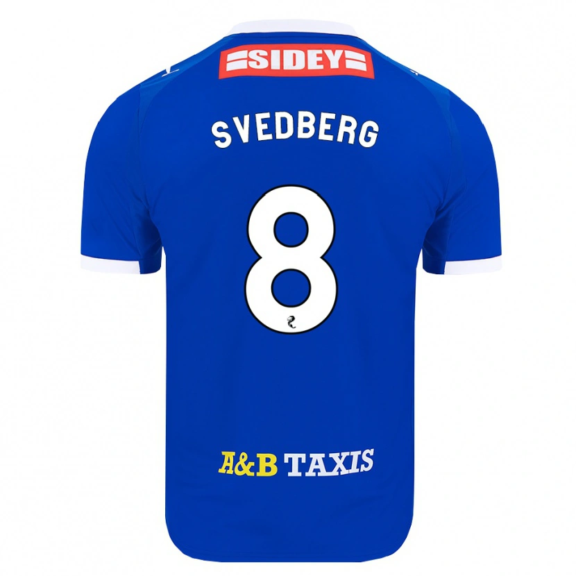 Danxen Mujer Camiseta Jonathan Svedberg #8 Azul Rojo Amarillo 1ª Equipación 2026/27 La Camisa