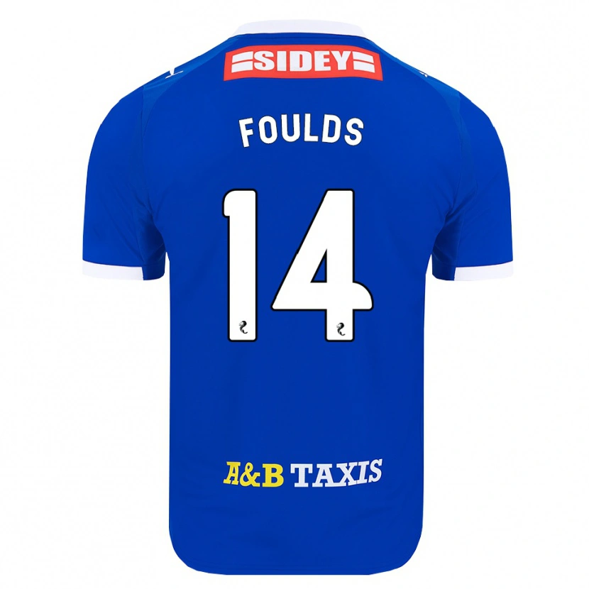 Danxen Mujer Camiseta Matty Foulds #14 Azul Rojo Amarillo 1ª Equipación 2026/27 La Camisa
