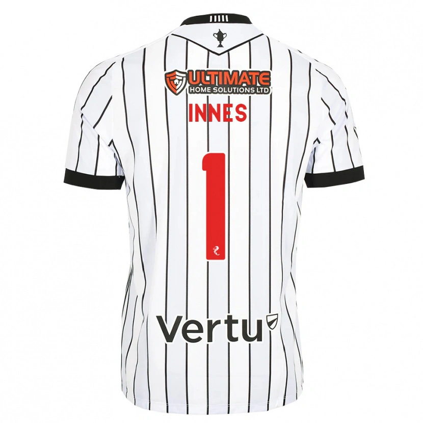 Danxen Mujer Camiseta Charlie Innes #1 Blanco Negro Rojo 1ª Equipación 2026/27 La Camisa