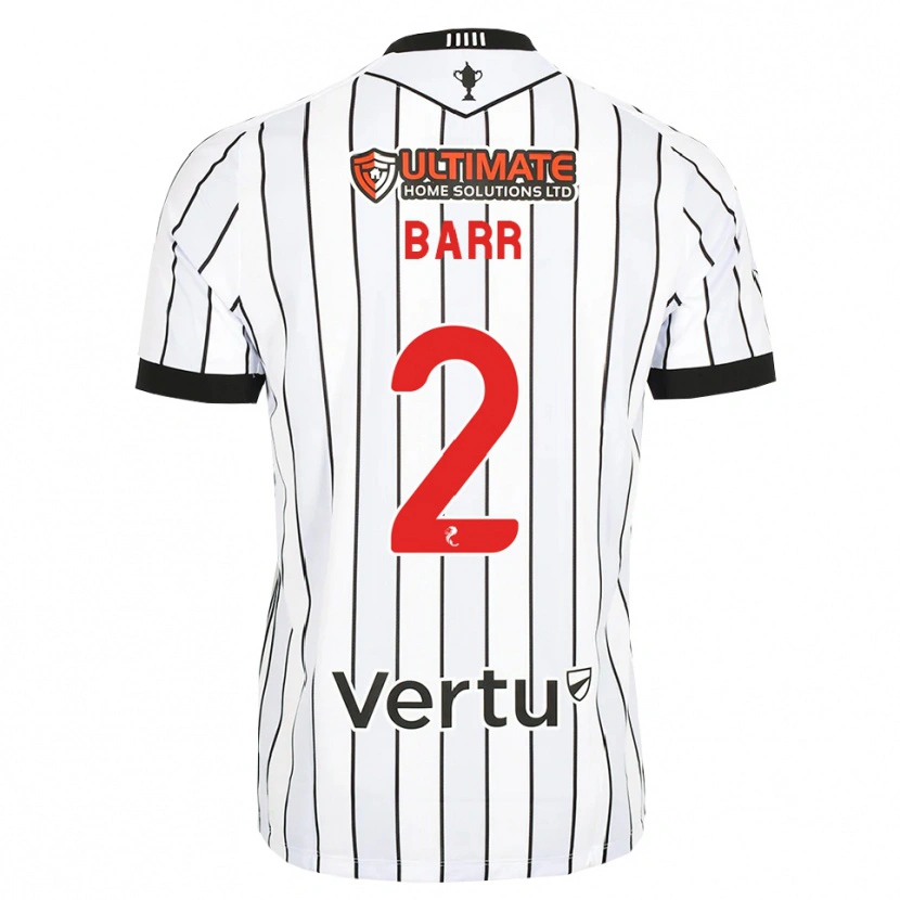 Danxen Mujer Camiseta Jack Barr #2 Blanco Negro Rojo 1ª Equipación 2026/27 La Camisa