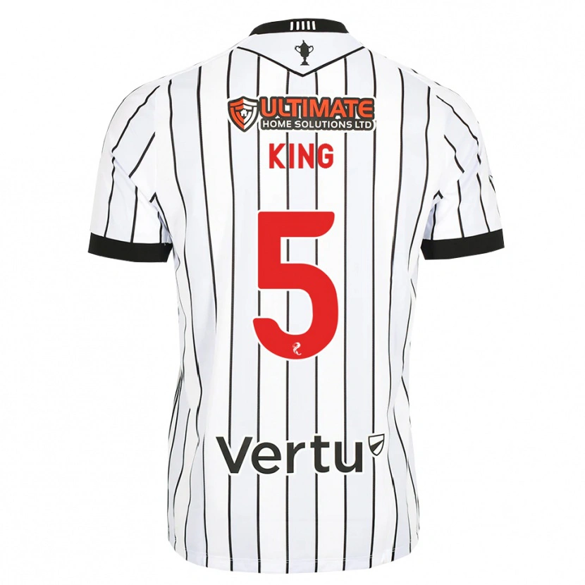 Danxen Mujer Camiseta Richard King #5 Blanco Negro Rojo 1ª Equipación 2026/27 La Camisa