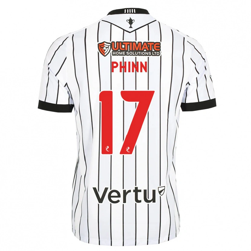 Danxen Mujer Camiseta Shaun Phinn #17 Blanco Negro Rojo 1ª Equipación 2026/27 La Camisa