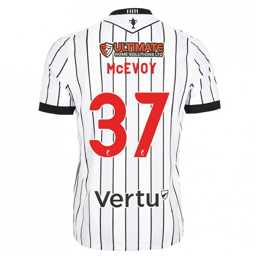 Danxen Mujer Camiseta Carrick Mcevoy #37 Blanco Negro Rojo 1ª Equipación 2026/27 La Camisa