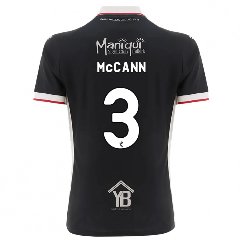Danxen Mujer Camiseta Leon Mccann #3 Negro Blanco Rojo 1ª Equipación 2026/27 La Camisa