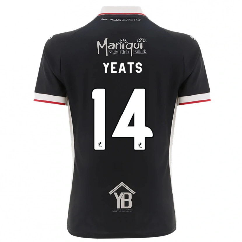 Danxen Mujer Camiseta Finn Yeats #14 Negro Blanco Rojo 1ª Equipación 2026/27 La Camisa