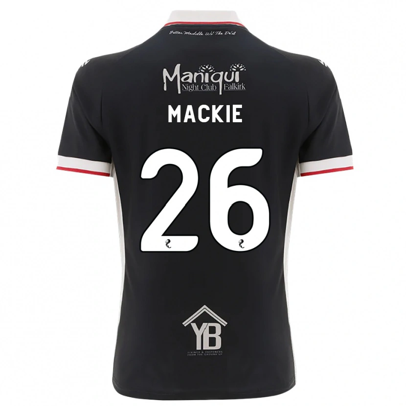 Danxen Mujer Camiseta Sean Mackie #26 Negro Blanco Rojo 1ª Equipación 2026/27 La Camisa