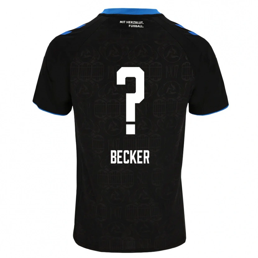 Danxen Mujer Camiseta Georg Becker #0 Negro Blanco Rojo 1ª Equipación 2026/27 La Camisa