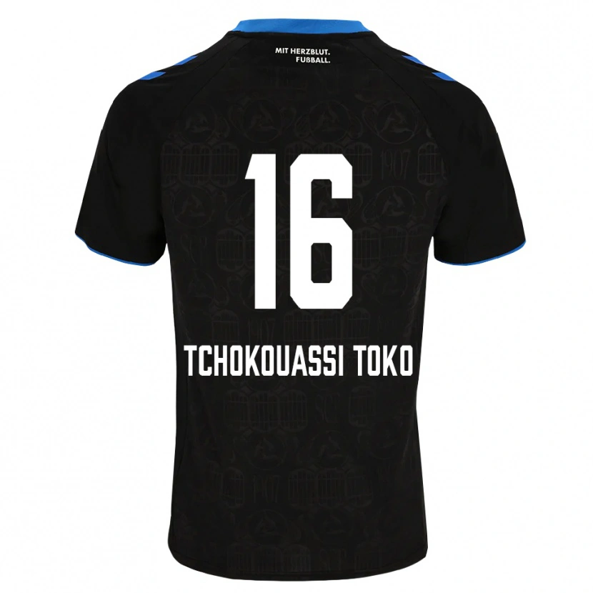 Danxen Mujer Camiseta Daryl Tchokouassi Toko #16 Negro Blanco Rojo 1ª Equipación 2026/27 La Camisa