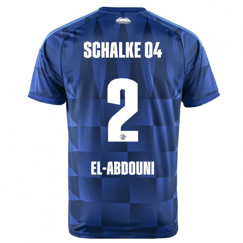 Danxen Mujer Camiseta Amir El-Abdouni #2 Azul Oscuro Amarillo Blanco 1ª Equipación 2026/27 La Camisa