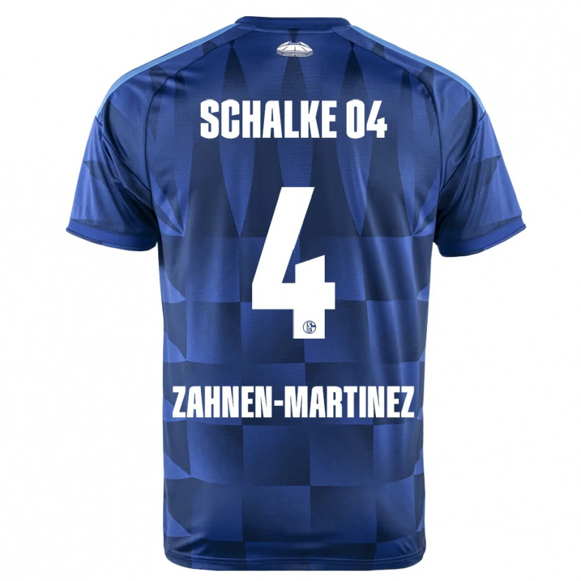 Danxen Mujer Camiseta Pablo Zahnen-Martinez #4 Azul Oscuro Amarillo Blanco 1ª Equipación 2026/27 La Camisa